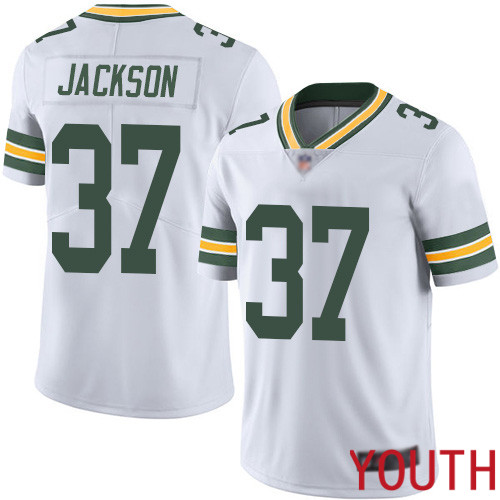 Green Bay Packers Limited White Youth #37 Jackson Josh Road Jersey Nike NFL Vapor Untouchable->youth nfl jersey->Youth Jersey